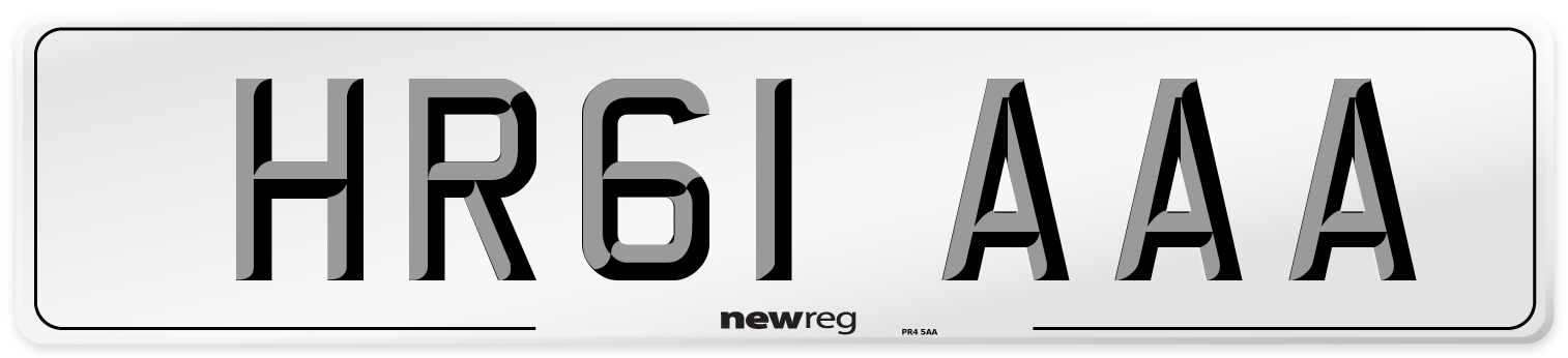 HR61 AAA Number Plate from New Reg